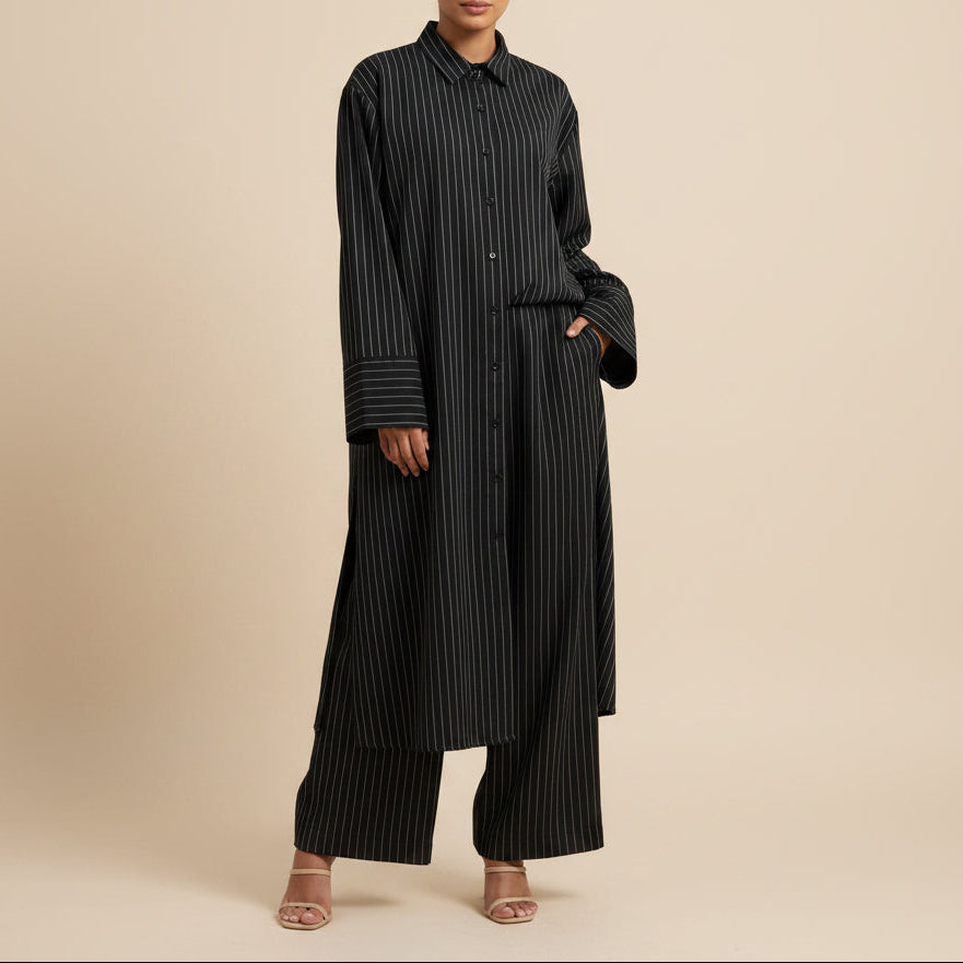Arden Pinstripe Modest Co-Ord Set