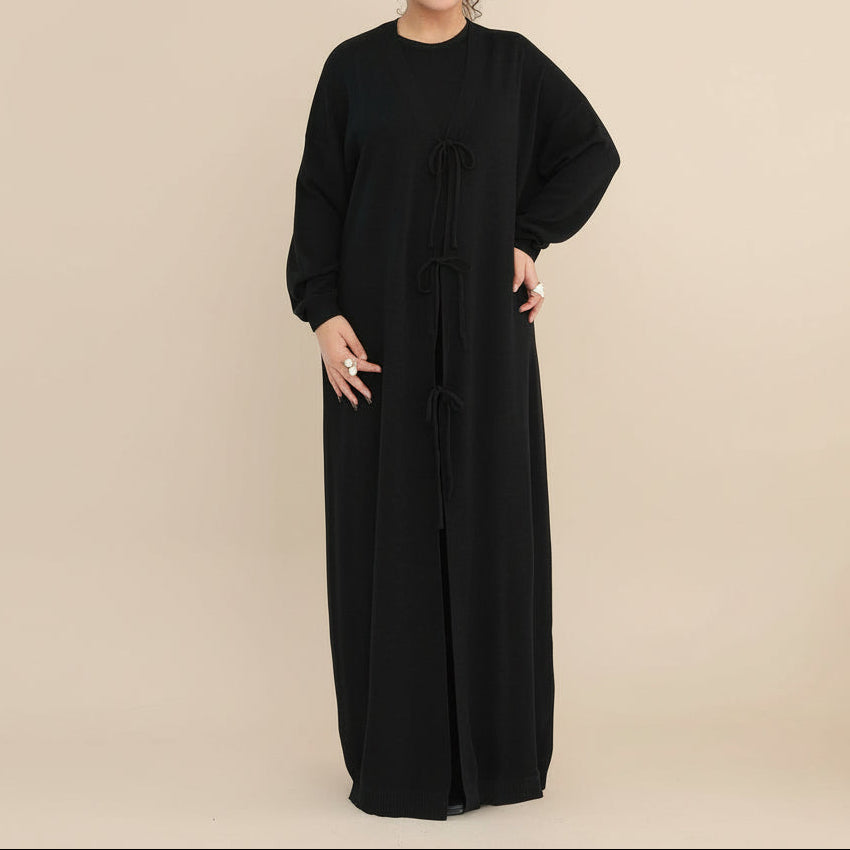 Arwa Knit Maxi Cardigan Abaya
