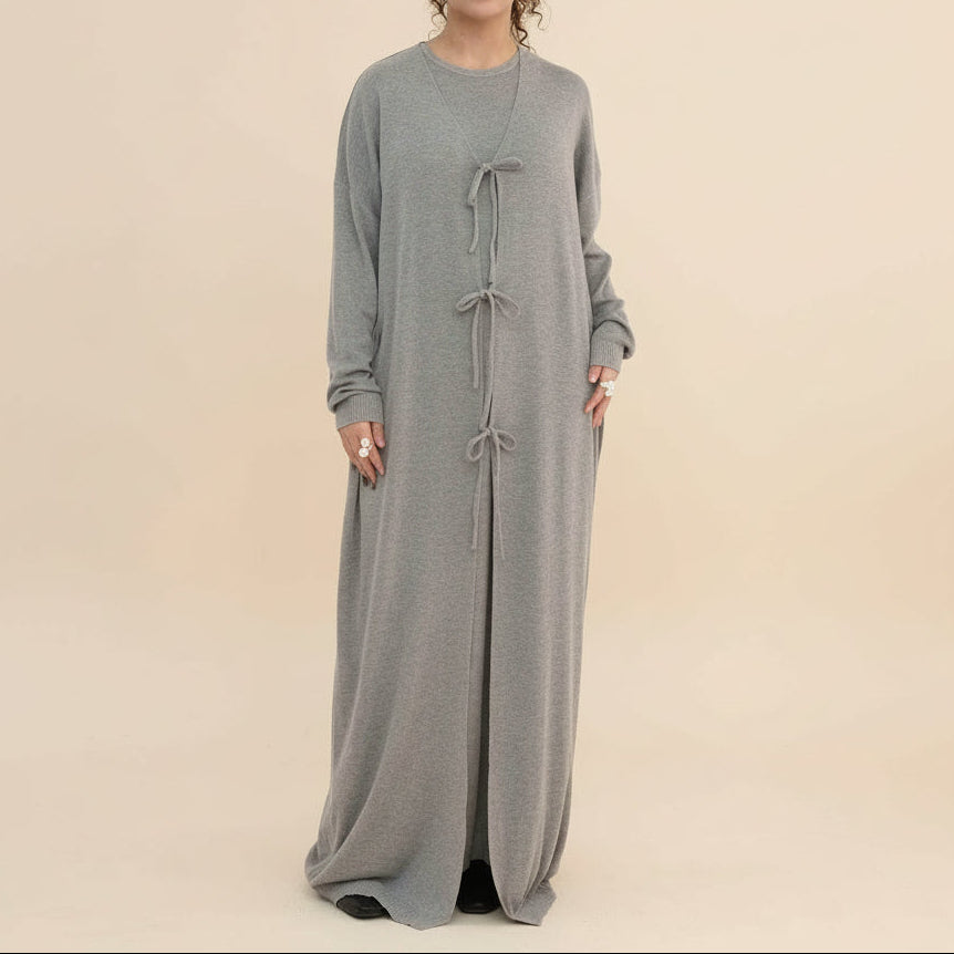 Arwa Knit Maxi Cardigan Abaya