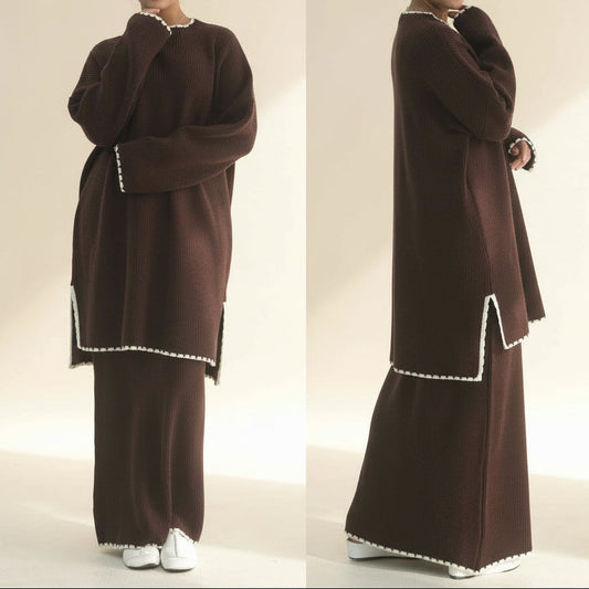 Aurelia Contrast Trim Knit Set