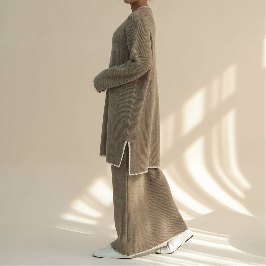 Aurelia Contrast Trim Knit Set