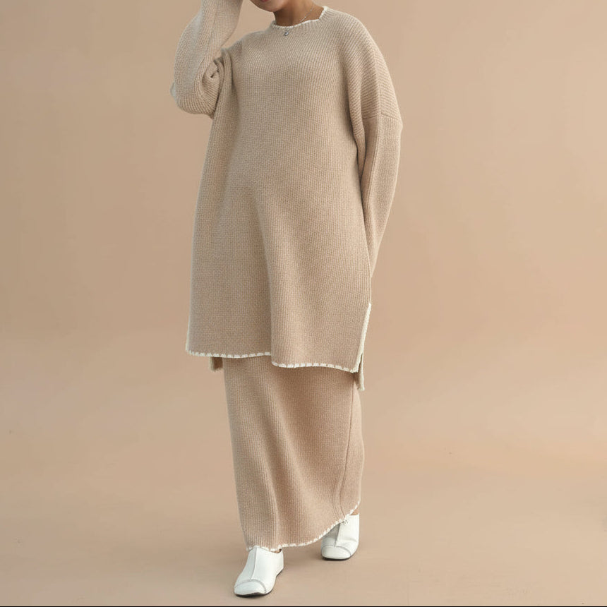 Aurelia Contrast Trim Knit Set