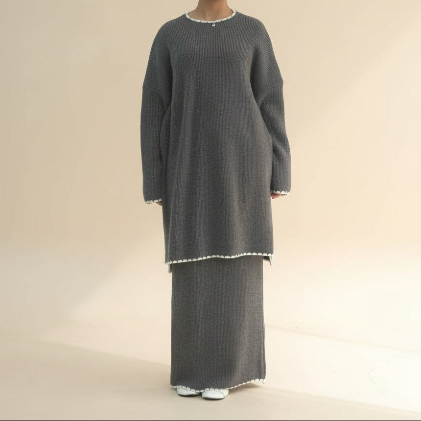 Aurelia Contrast Trim Knit Set