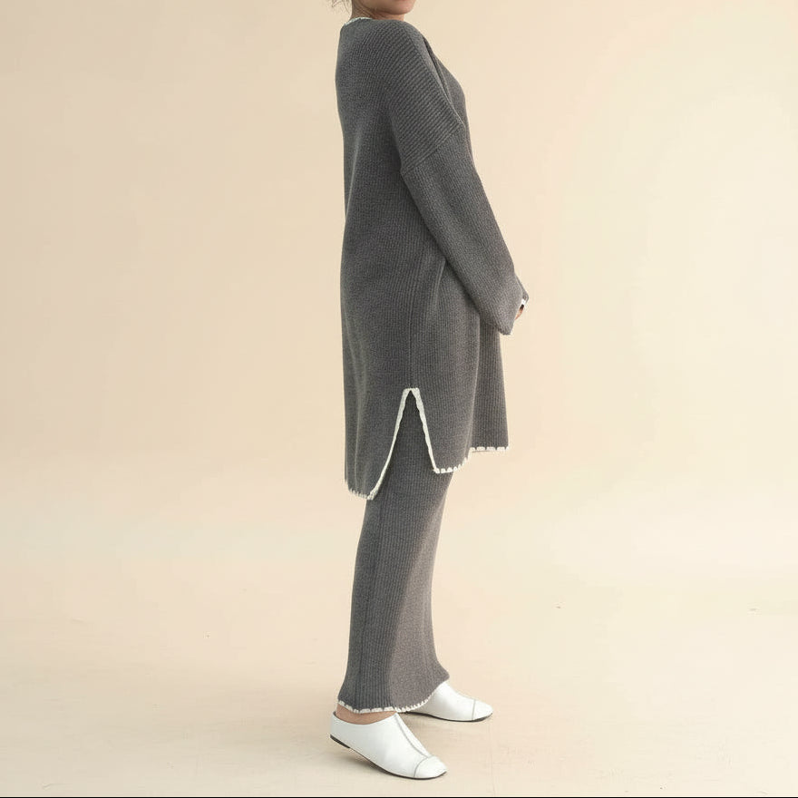 Aurelia Contrast Trim Knit Set