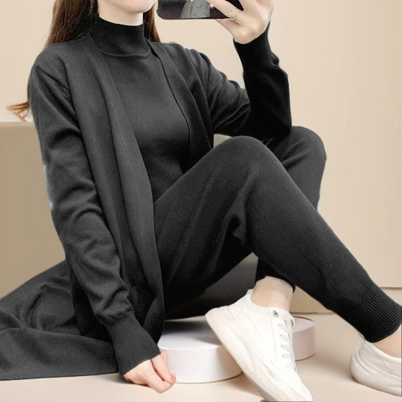 Autumn Knitted Three-Piece Set - Try Modest Limited