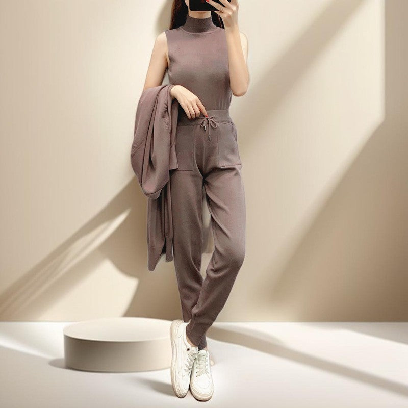 Autumn Knitted Three-Piece Set - Try Modest Limited