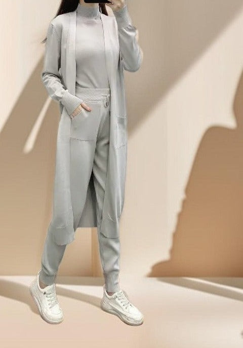 Autumn Knitted Three-Piece Set - Try Modest Limited