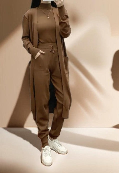 Autumn Knitted Three-Piece Set - Try Modest Limited