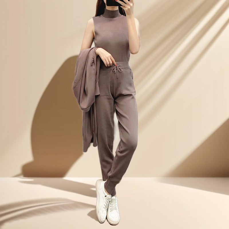 Autumn Knitted Three-Piece Set - Try Modest Limited
