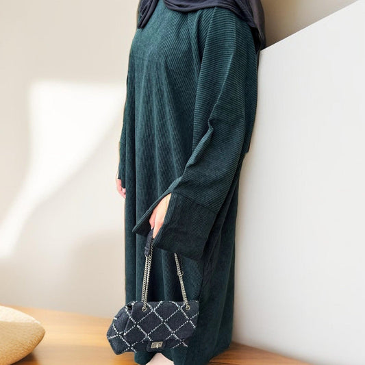 Autumn/Winter Cozy Corduroy Abaya - Try Modest Limited 