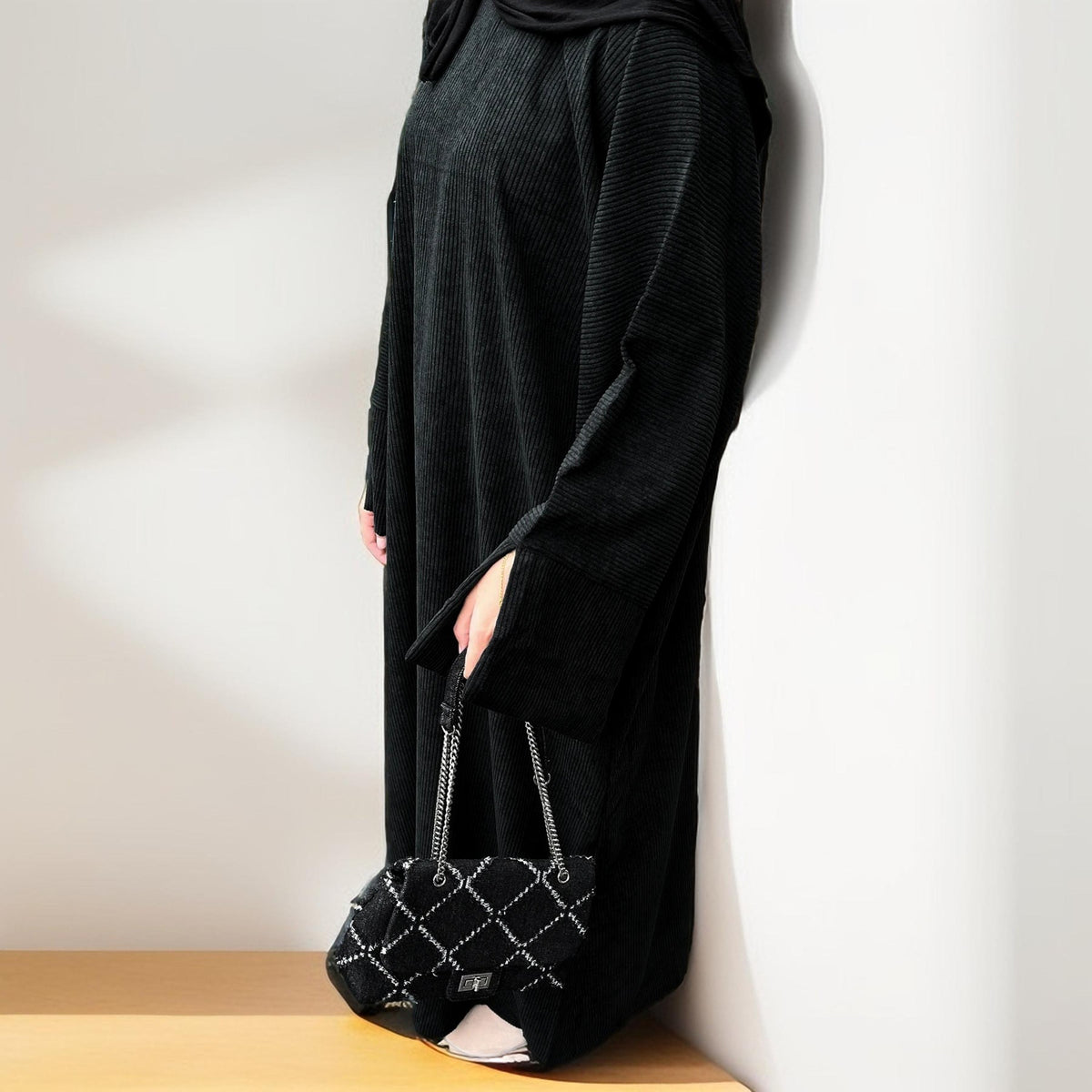 Autumn/Winter Cozy Corduroy Abaya - Try Modest Limited
