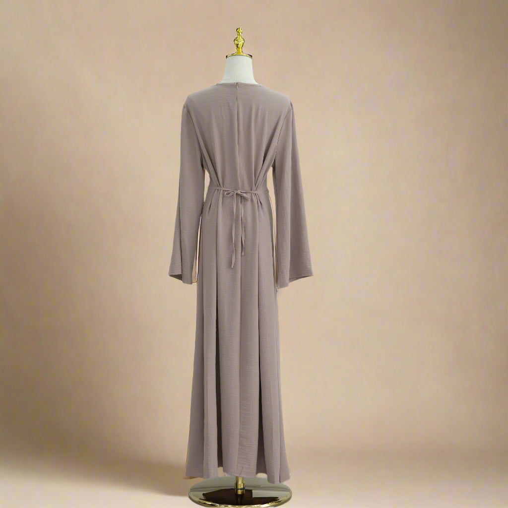 Ayla Elegant Crossover A-line Dress - Try Modest Limited