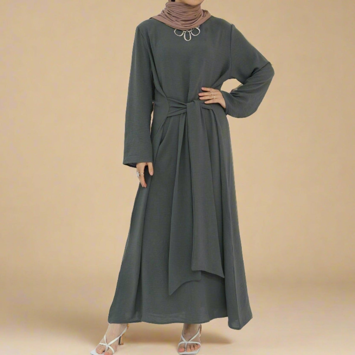 Aylana Long Sleeve Wrap Dress - Try Modest Limited