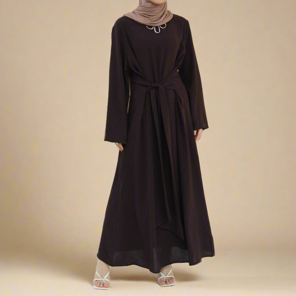 Aylana Long Sleeve Wrap Dress - Try Modest Limited