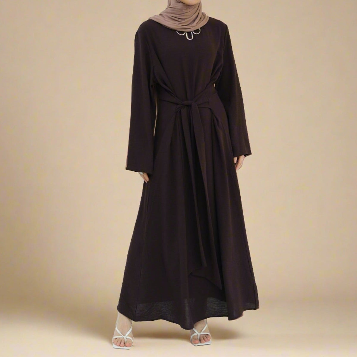 Aylana Long Sleeve Wrap Dress - Try Modest Limited