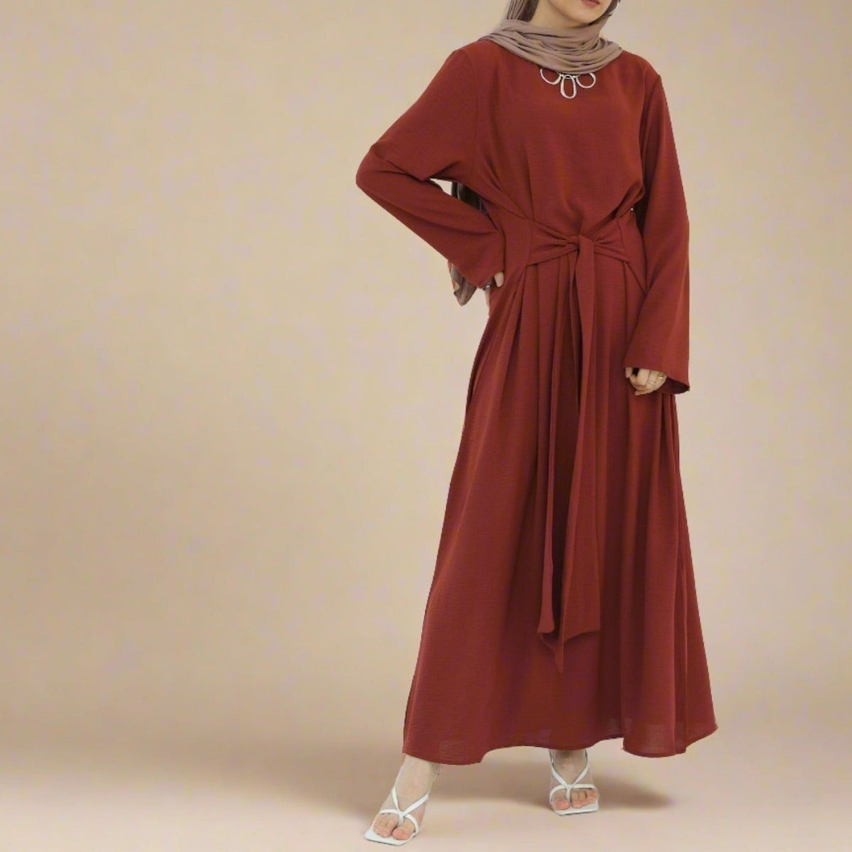 Aylana Long Sleeve Wrap Dress - Try Modest Limited
