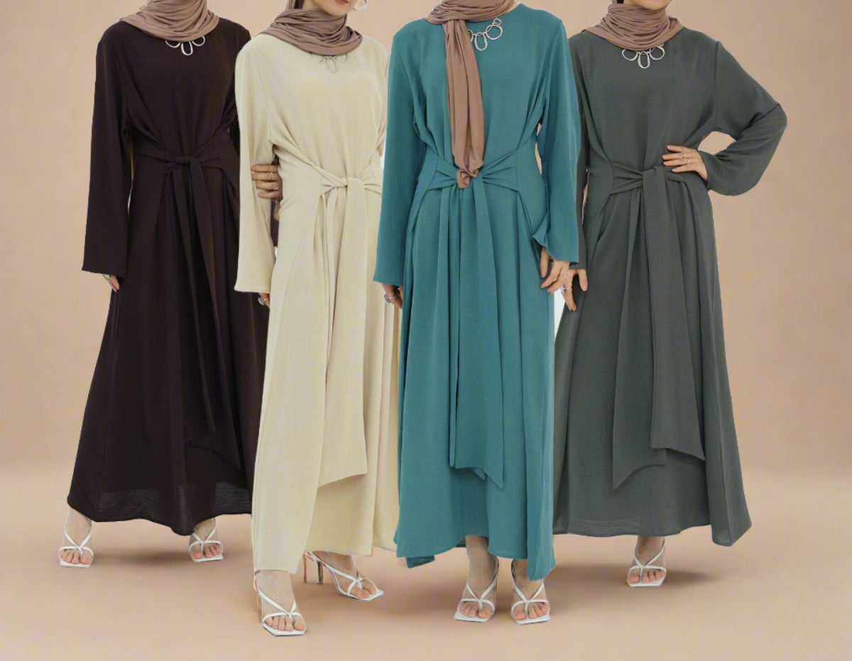 Aylana Long Sleeve Wrap Dress - Try Modest Limited