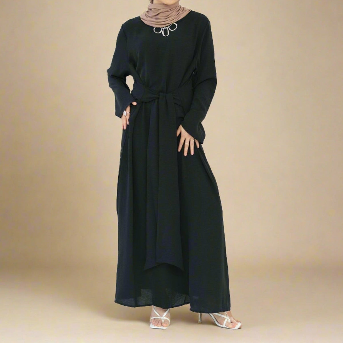 Aylana Long Sleeve Wrap Dress - Try Modest Limited