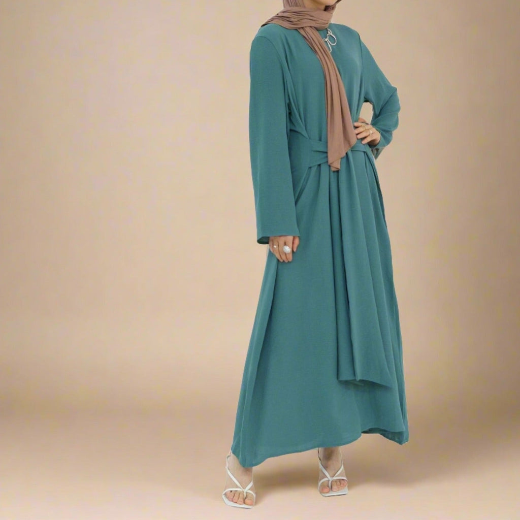 Aylana Long Sleeve Wrap Dress - Try Modest Limited