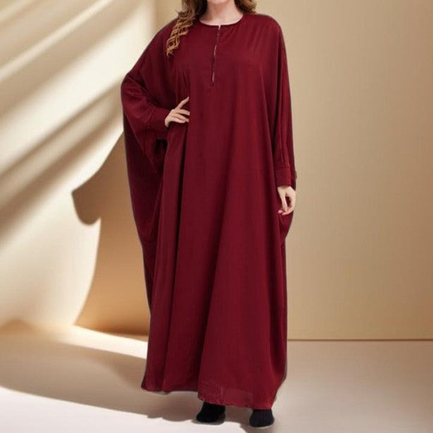 Bat Sleeve Robe Dress - Try Modest Limited 