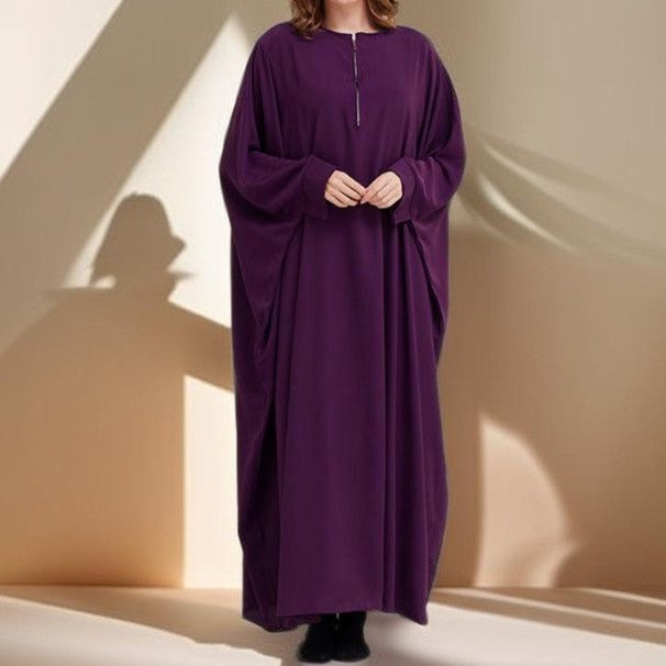 Bat Sleeve Robe Dress - Try Modest Limited