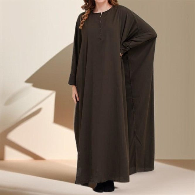 Bat Sleeve Robe Dress - Try Modest Limited