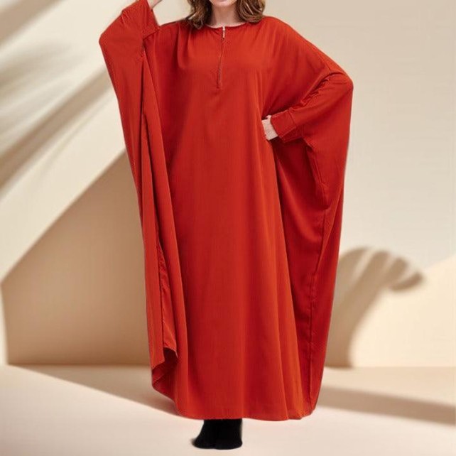 Bat Sleeve Robe Dress - Try Modest Limited 