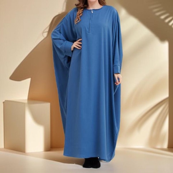 Bat Sleeve Robe Dress - Try Modest Limited 