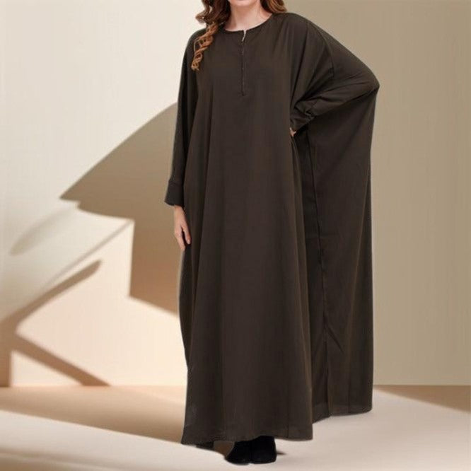 Bat Sleeve Robe Dress - Try Modest Limited 