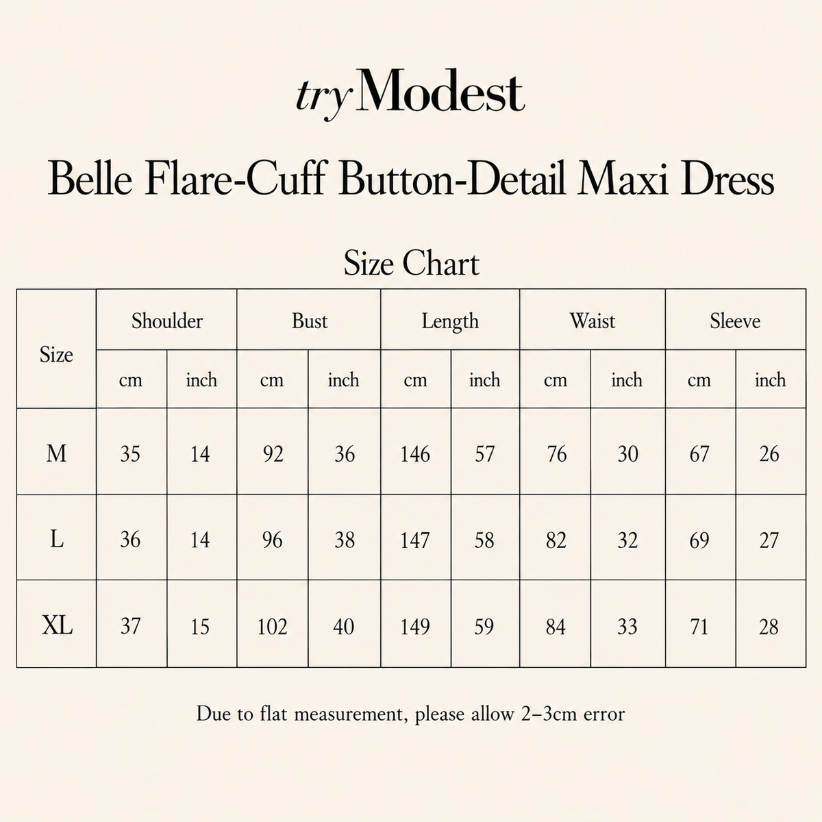 Belle Flare-Cuff Button-Detail Maxi Dress