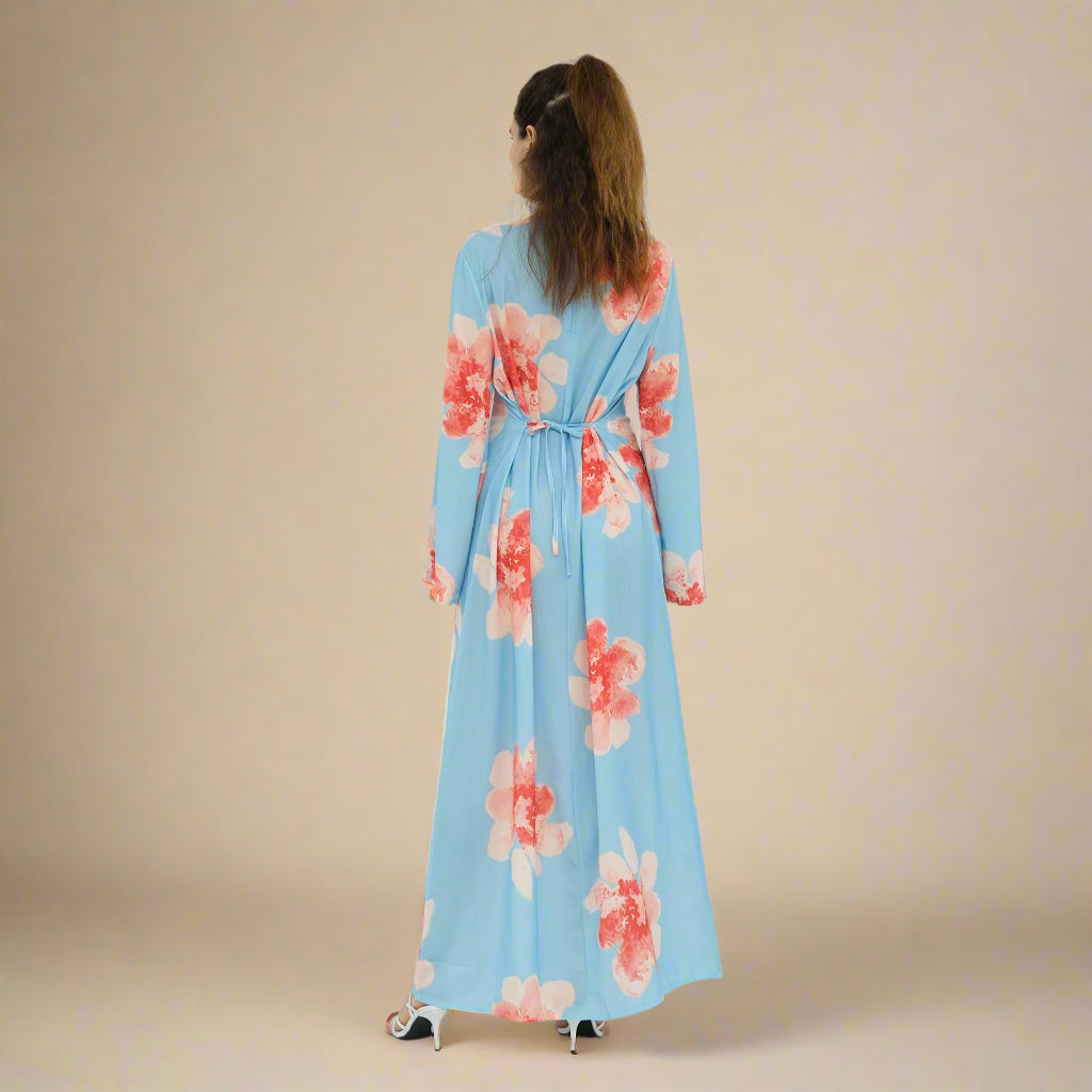Blossom Bell-Sleeve Modest Maxi Dress - Try Modest Limited