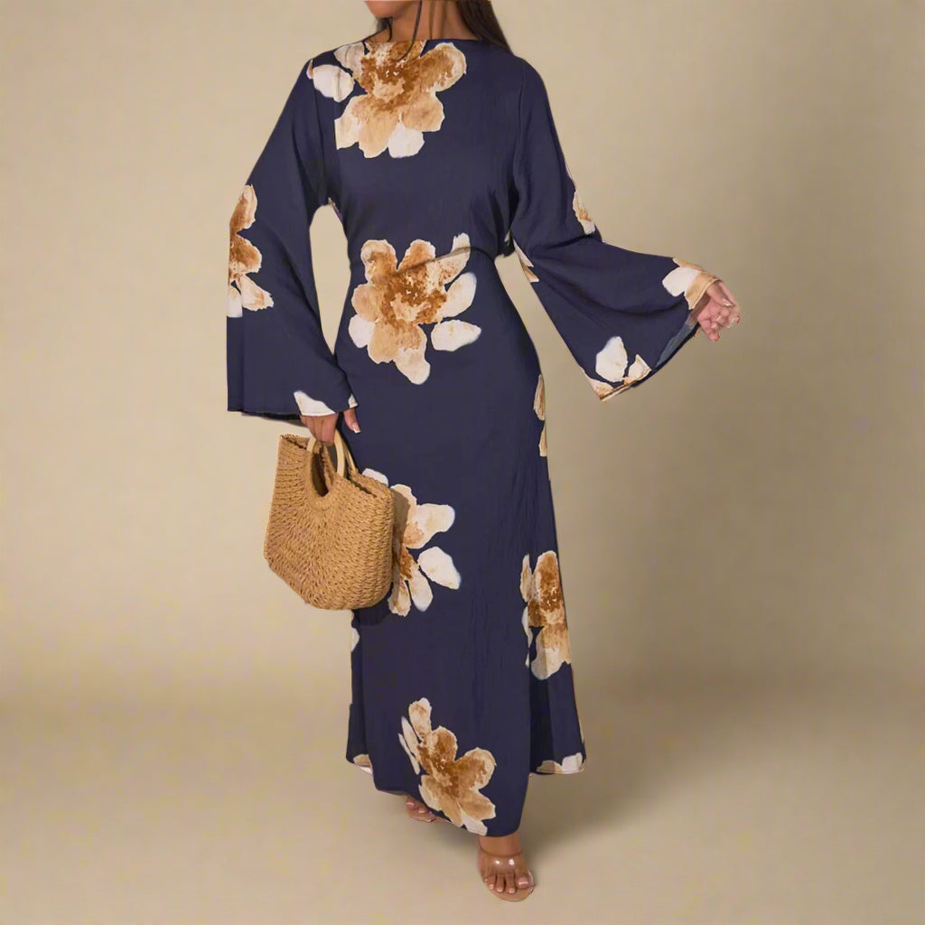 Blossom Bell-Sleeve Modest Maxi Dress - Try Modest Limited