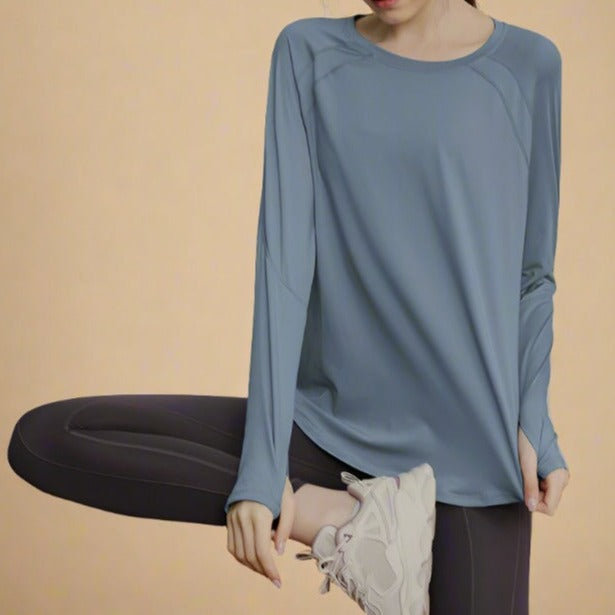 Breathe Easy Long Sleeve Active Top Try Modest Limited