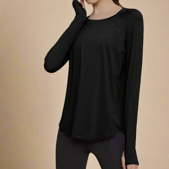 Breathe Easy Long Sleeve Active Top Try Modest Limited