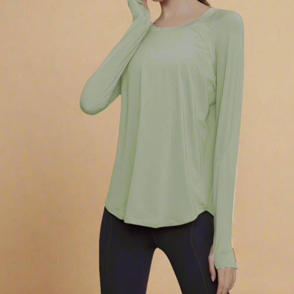 Breathe Easy Long Sleeve Active Top Try Modest Limited