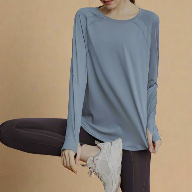 Breathe Easy Long Sleeve Active Top Try Modest Limited