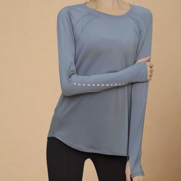 Breathe Easy Long Sleeve Active Top Try Modest Limited