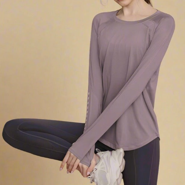 Breathe Easy Long Sleeve Active Top Try Modest Limited