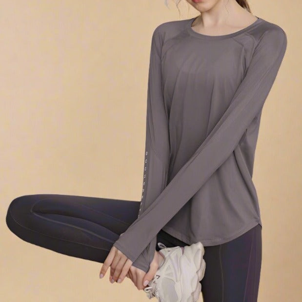 Breathe Easy Long Sleeve Active Top Try Modest Limited