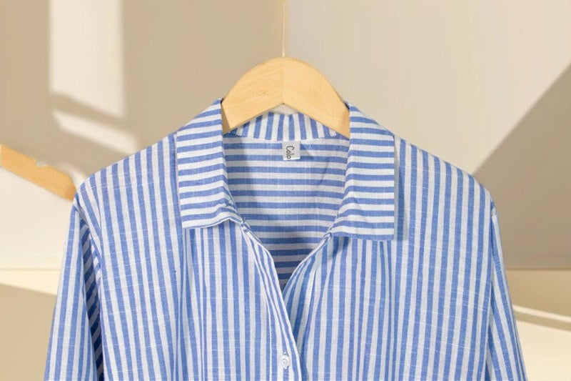 Buy Best Office lady Striped long shirt dress - Try Modest Limited