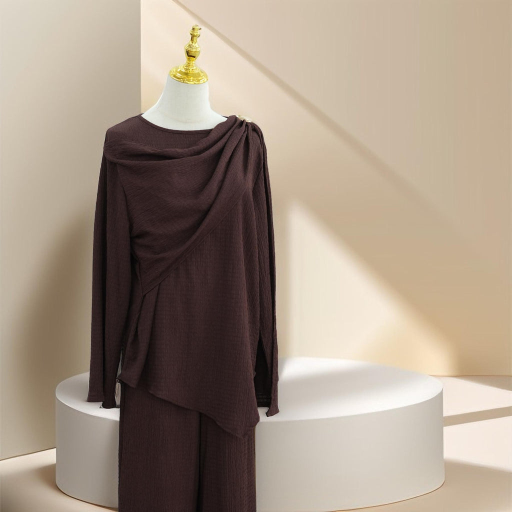 Camille Drape Top & Relaxed Pant Co-ord - Try Modest Limited