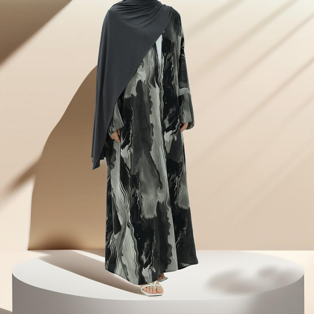 Canvas printed abaya - Try Modest Limited