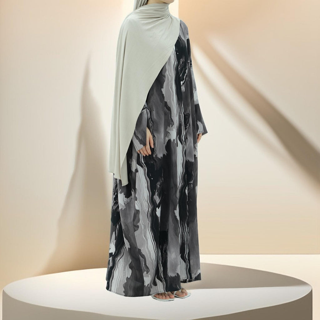 Canvas printed abaya - Try Modest Limited