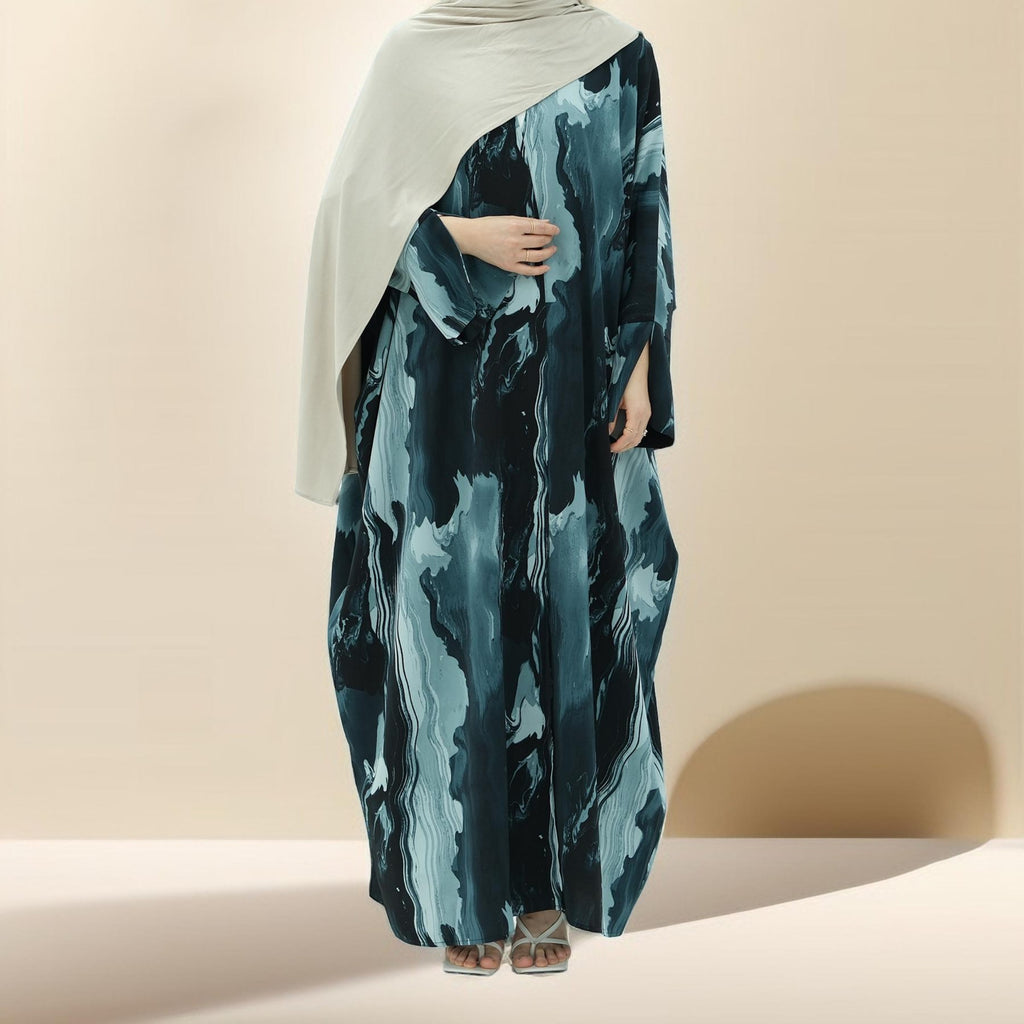 Canvas printed abaya - Try Modest Limited