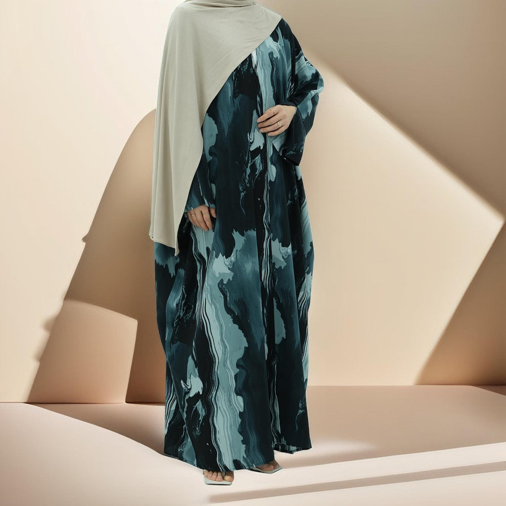 Canvas printed abaya - Try Modest Limited
