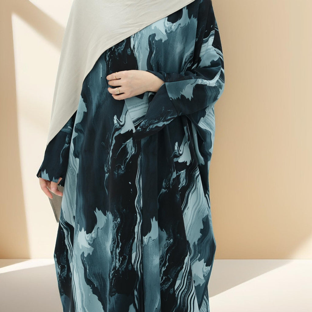 Canvas printed abaya - Try Modest Limited