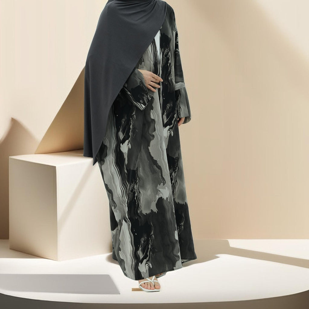 Canvas printed abaya - Try Modest Limited