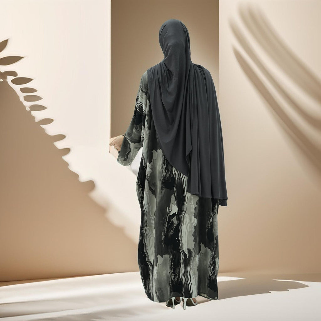 Canvas printed abaya - Try Modest Limited