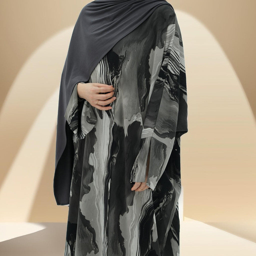 Canvas printed abaya - Try Modest Limited