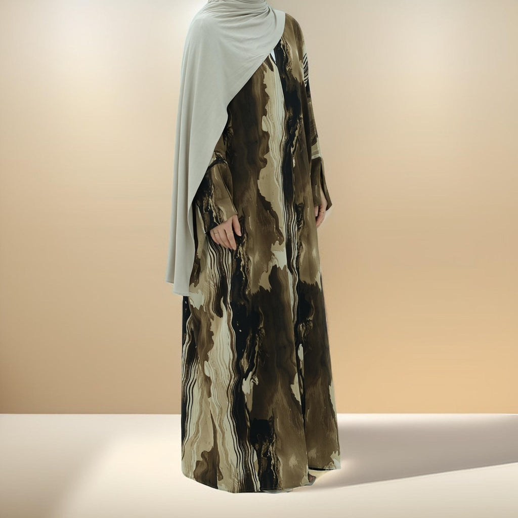 Canvas printed abaya - Try Modest Limited